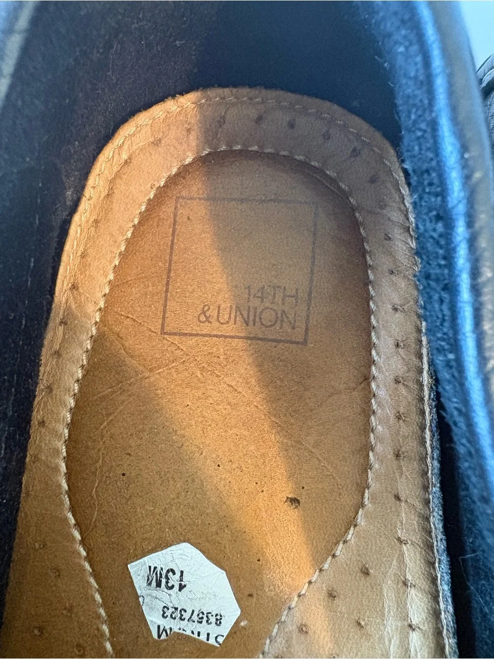14th & Union Black Pebbled Leather Slip-On Driving Loafers Excellent Condition